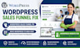 wordpress sales funnel fix website migration  cleaning company website