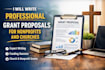 write professional grant proposals for nonprofits and churches