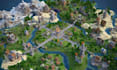 minecraft world painter spawn, lobby, castle, bases fantasy world survival map