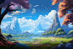 create a fantasy landscape map