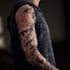 create sleeve tattoo design in geometric style