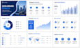 create data visualization presentation, business data slides design dashboard