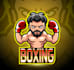 design custom fighter, boxer mascot log
