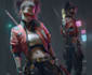create futuristic cyberpunk character illustrations