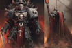 design grimdark warhammer inspired illustration