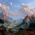 create fantasy landscape illustrations