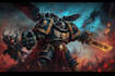 draw dark grimdark warhammer scene with cinematic effects