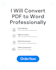 convert your PDF to word with high accuracy