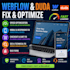 webflow duda speed bug mobile fix checkout error seo issue cart problem fix