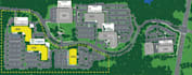 redesign landscape site master plan, city, plot map,  street layout, parking lot