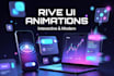design modern rive animations for mobile apps and web interfaces