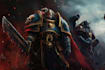 draw warhammer tech priest or cyber character illustration