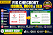 fix duda pagecloud webflow payhip sellfy gumroad checkout issue bug seo errors