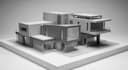 do realistic 3d house model exterior for rendering animation and printings
