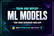 train and deploy ml models using python flask and django integration
