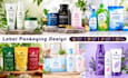 do product label, box packaging, pouch, bag design for brand