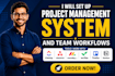 set up project management system and team workflows