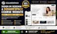 design or redesign a squarespace course website with content, lessons and access