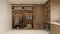 design 3d laundry room, mudroom, utility room and storage space with rendering