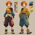 draw anime character design sheet