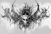 gothic abstract sketch, gothic logo, neotribal