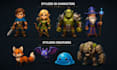 create stylized 2d and 3d game assets and props