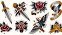 design a custom traditional old school tattoo