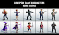 design ps1 style low poly 3d character n64 character model 3d retro visualizer