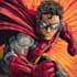 illustrate a superhero comic cover art