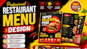 do menu design, digital menu, digital screen or menu board