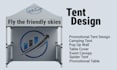 design tent, table cover, flag and canopy tent