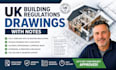 do UK building regulations drawings with notes