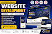 develop a custom website using HTML, CSS, javascript