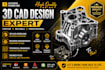 create precise 3d cad models for mechanical parts and product development