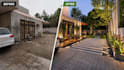 do backyard design with 2d plan and 3d render