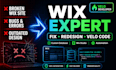 redesign wix website or wix online store, wix development as wix studio expert