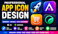 design modern app icon mobile app icon ios android app icon design