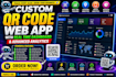 build, develop custom qr code web app with tracking dashboard analytics