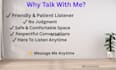 be someone you talk to without judgement