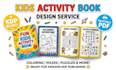 design kids activity book interior for amazon KDP publishing