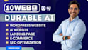 wordpress durable ai website design 10web ionos hostinger wordpress seo website