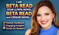 beta read your lltrpg novel, psychological thriller novel