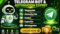 do a custom telegram bot, chatbot, crypto bot, telegram automation with python