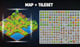 isometric game map, isometric tilemap, isometric tileset, pixel art game assets