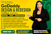 design and redesign modern godaddy website, wix, duda, wordpress