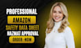 prepare amazon fba safety data sheet for amazon hazmat compliance