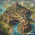illustrate medieval fantasy and sci fi maps