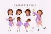draw kids character design for children book illustration