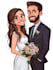 do couple caricature illustration for you