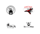 design luxury ninja logo with free source files